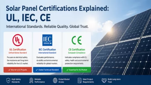 Solar Panel Certifications Explained: UL, IEC, CE