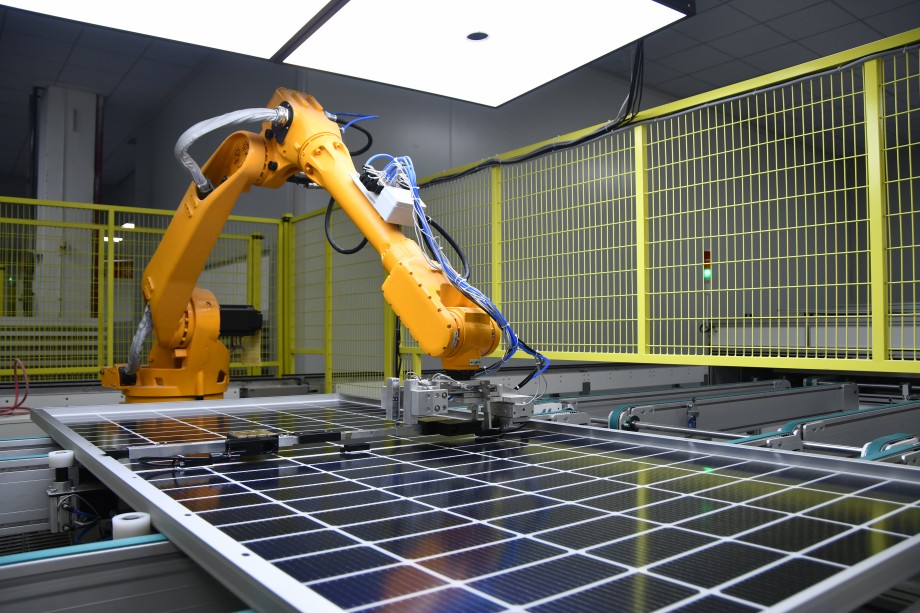 Photovoltaic products in production