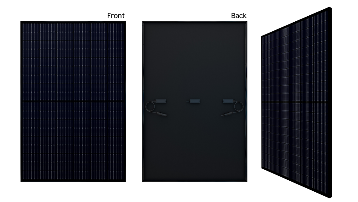 The all-black Topcon solar panel